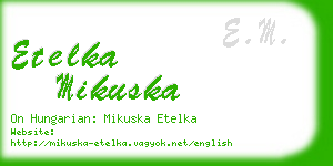 etelka mikuska business card